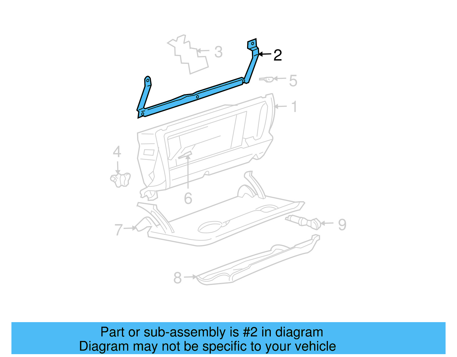 Glove Box Retainer 1J1-880-812 - View 13
