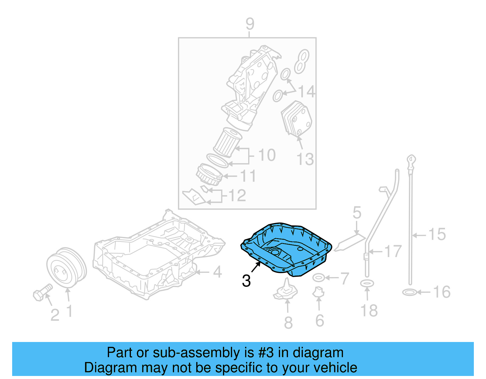 Oil Pan 077-103-604-D - View 3