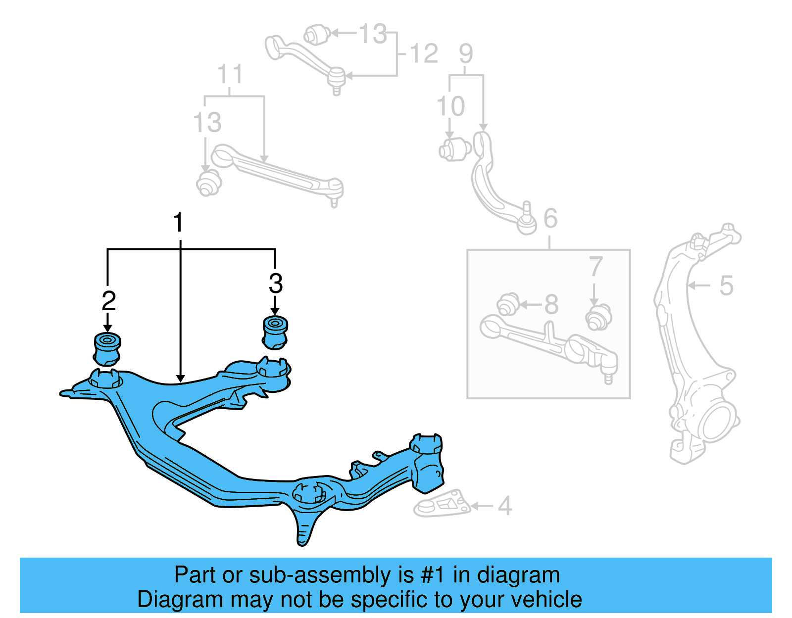 Engine Cradle 4B0-399-313-BA - View 6