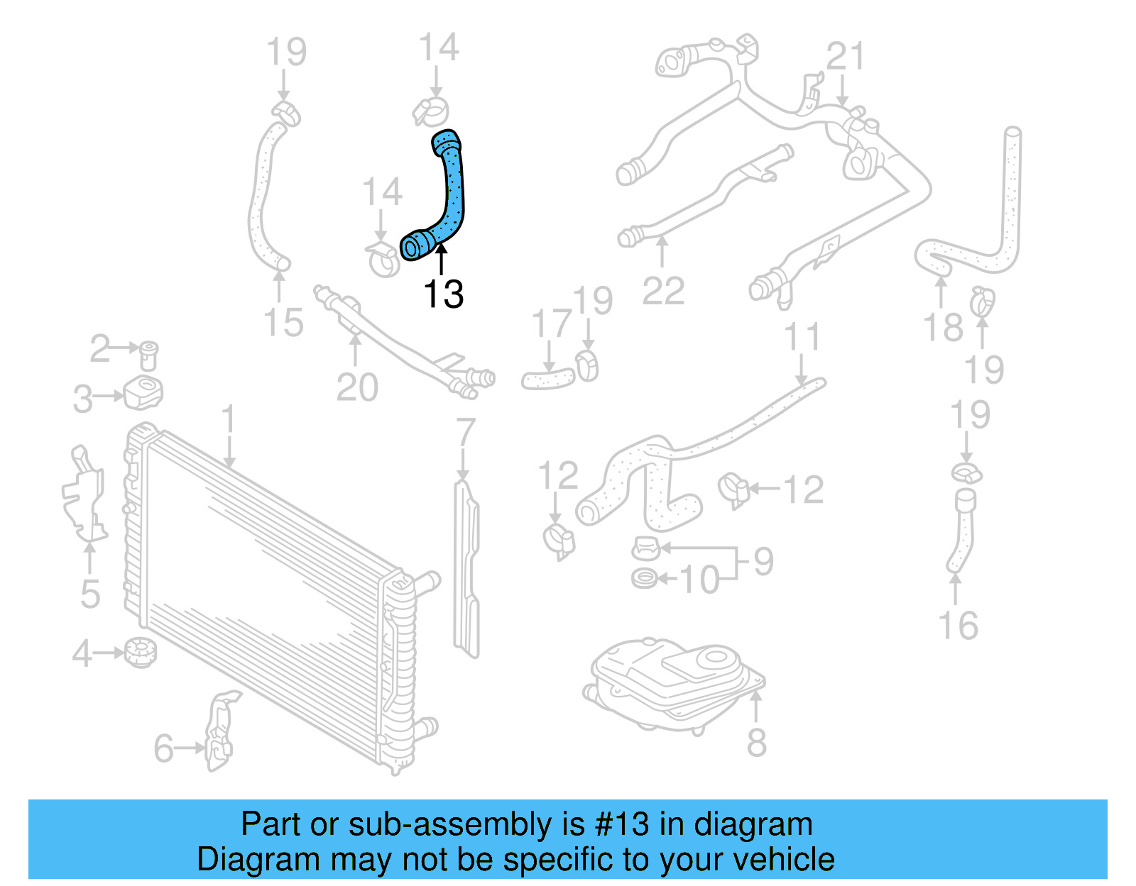 Lower Hose 8D0-121-055-E - View 4