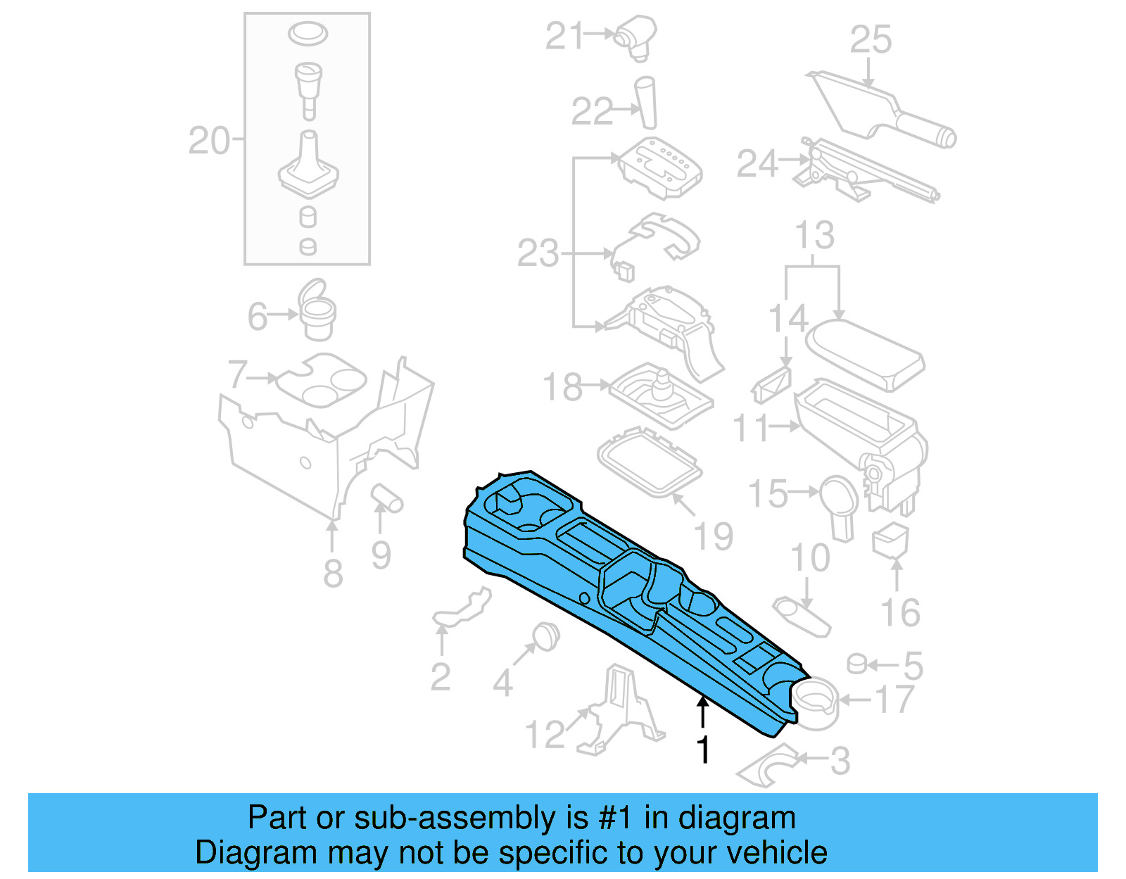 Console Body 1C0-863-243-F-3SG - View 10