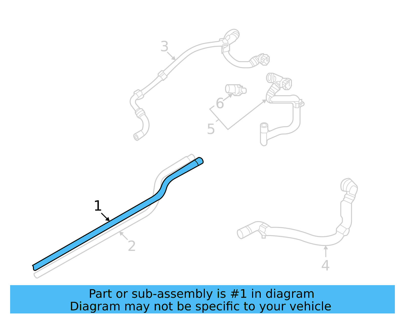 Water Pipe 1EA-122-141-A - View 6