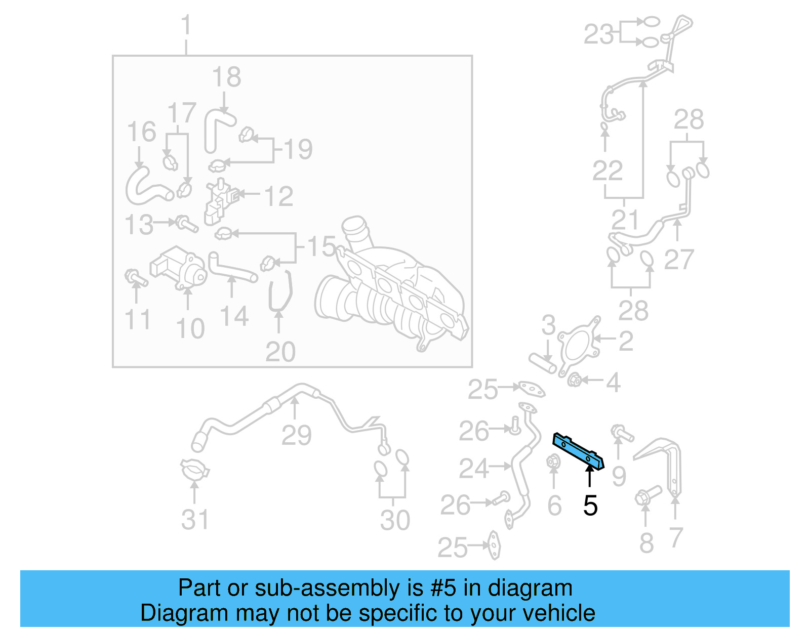 Turbocharger Support 06F-253-709-A