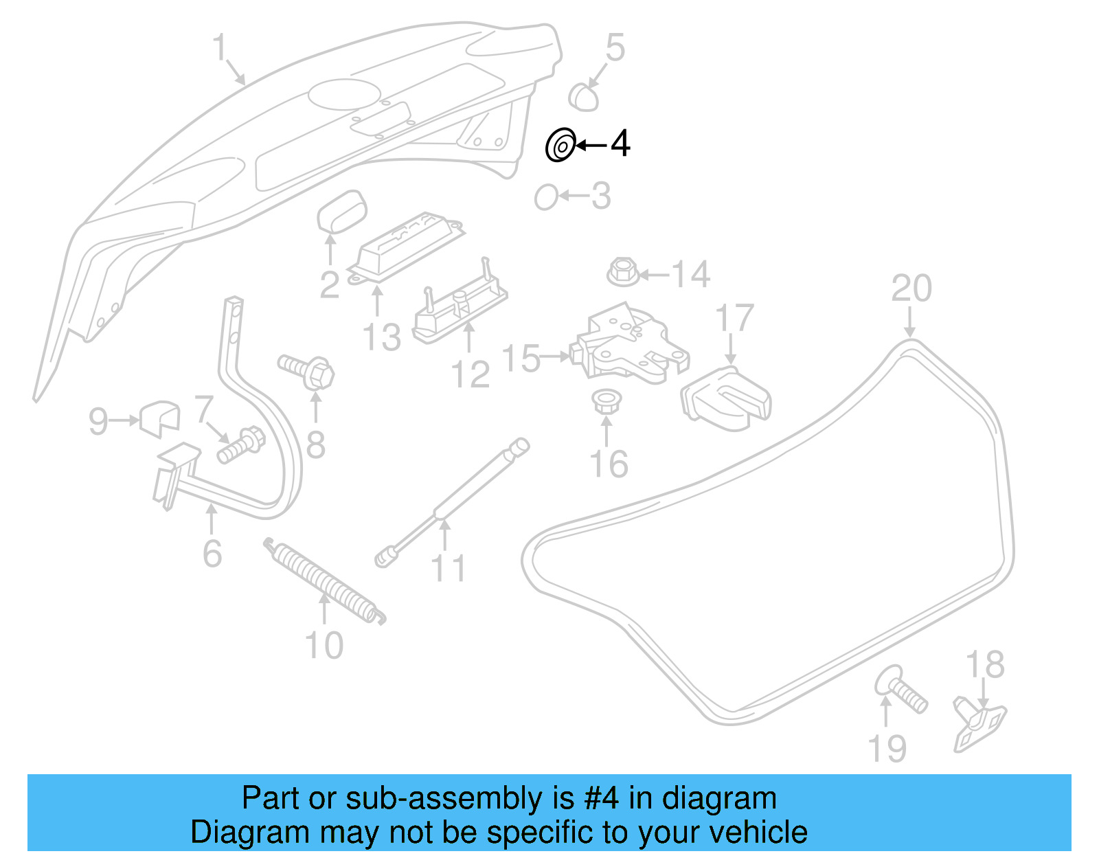 Trunk Lid Grommet 1K0-899-185 - View 19