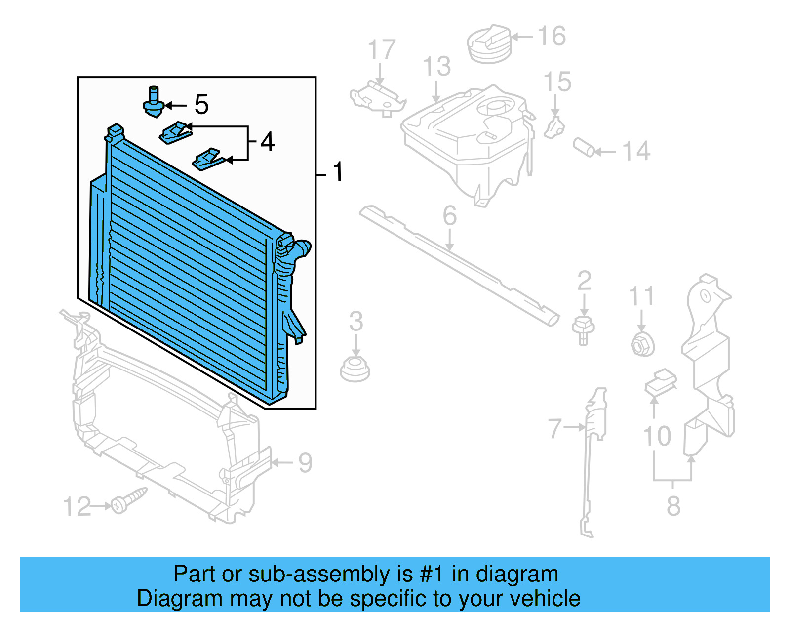 Radiator 7L0-121-253-A - View 12