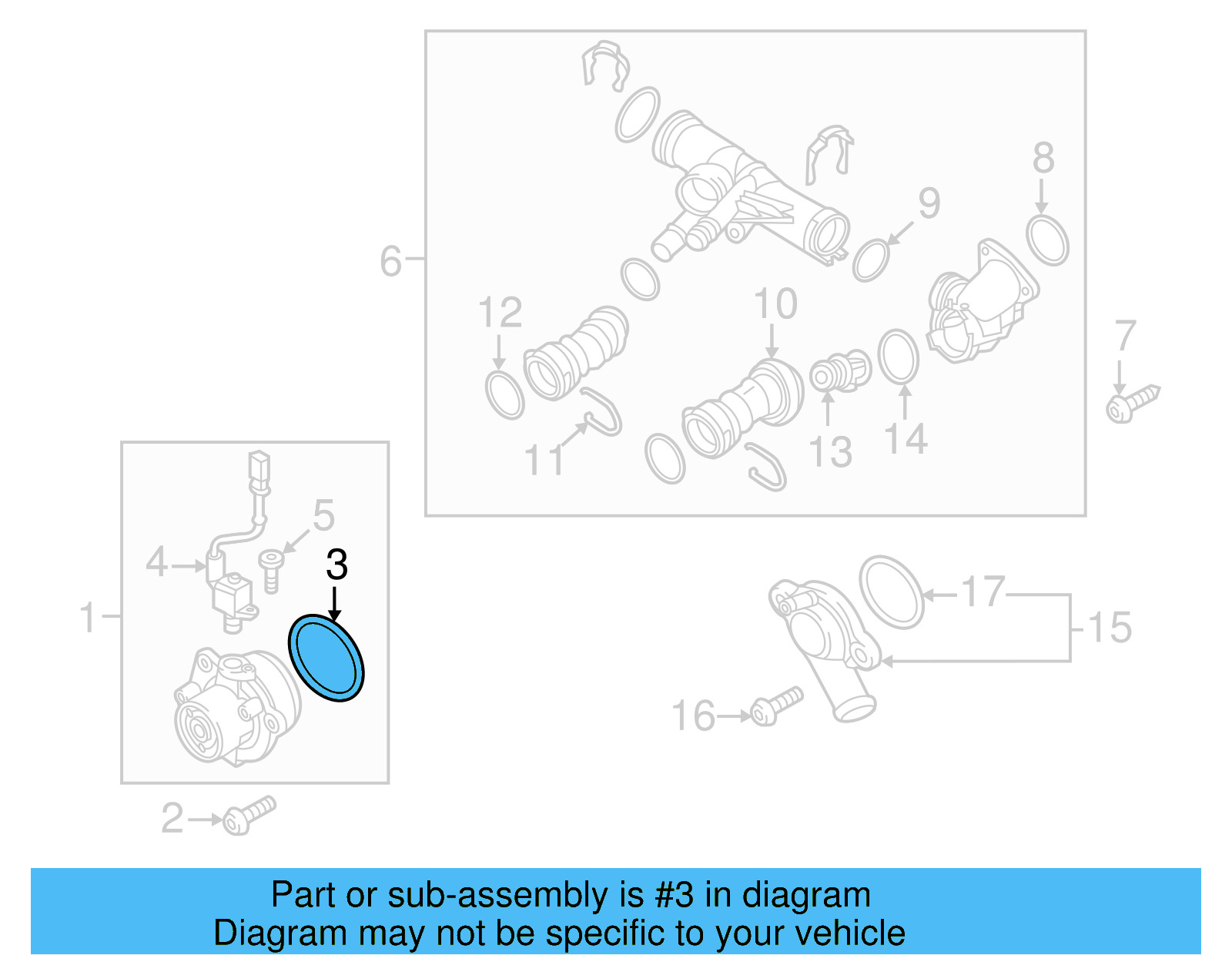 Water Pump Assembly Gasket 04L-121-119-F - View 17