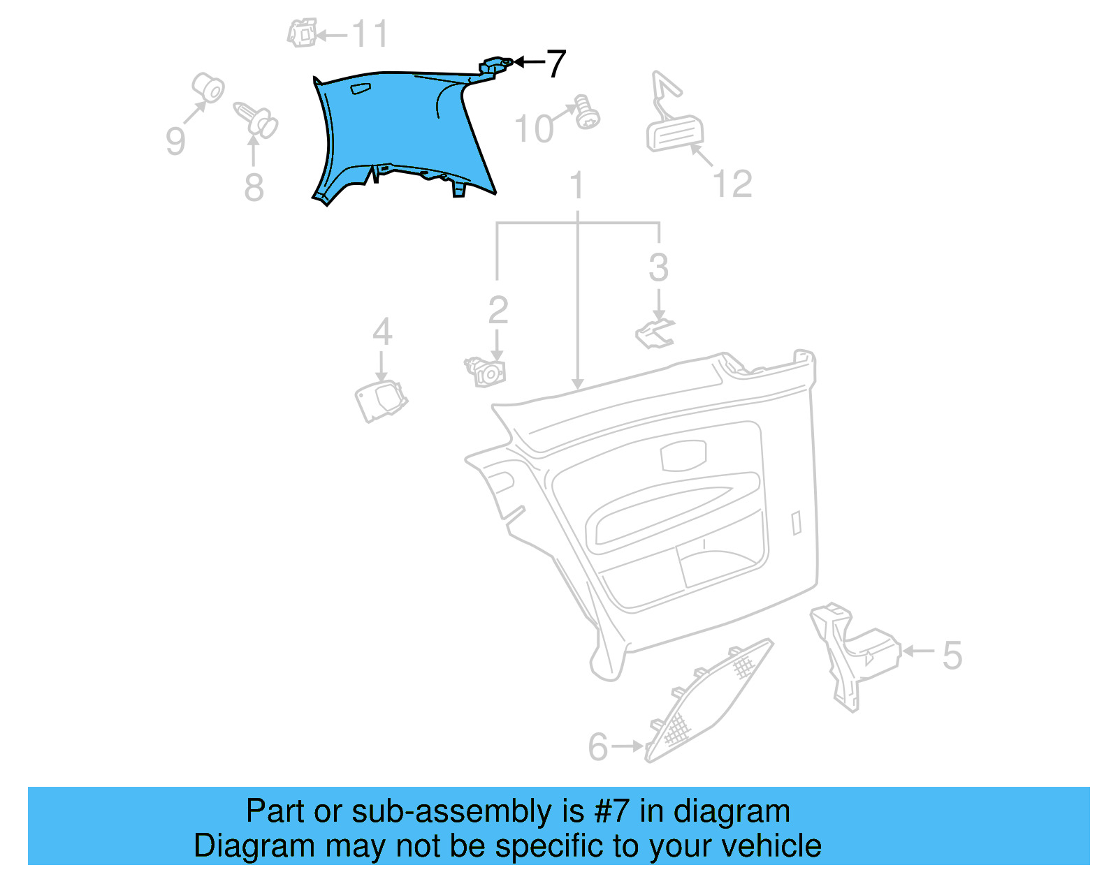 Upper Quarter Trim 1K3-867-287-D-6K8 - View 3