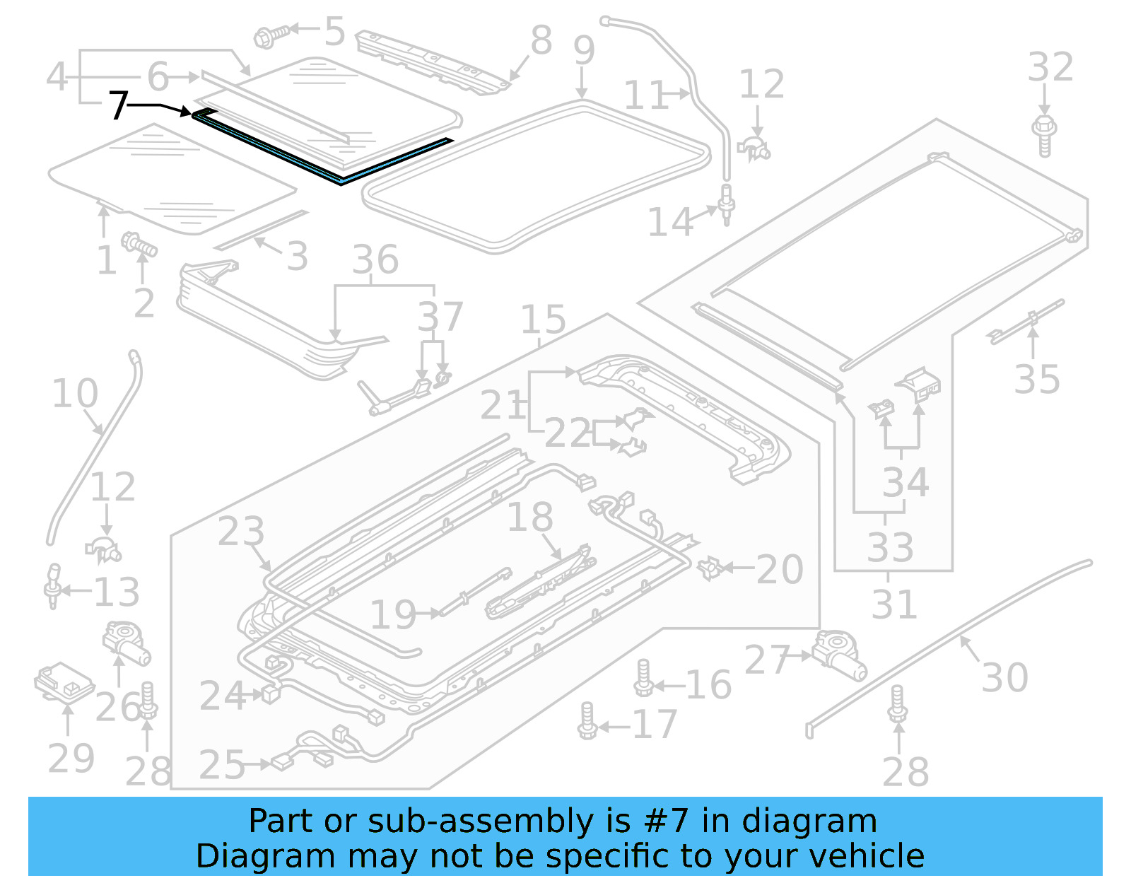Rear Glass Lower Seal 3G9-877-297 - View 10