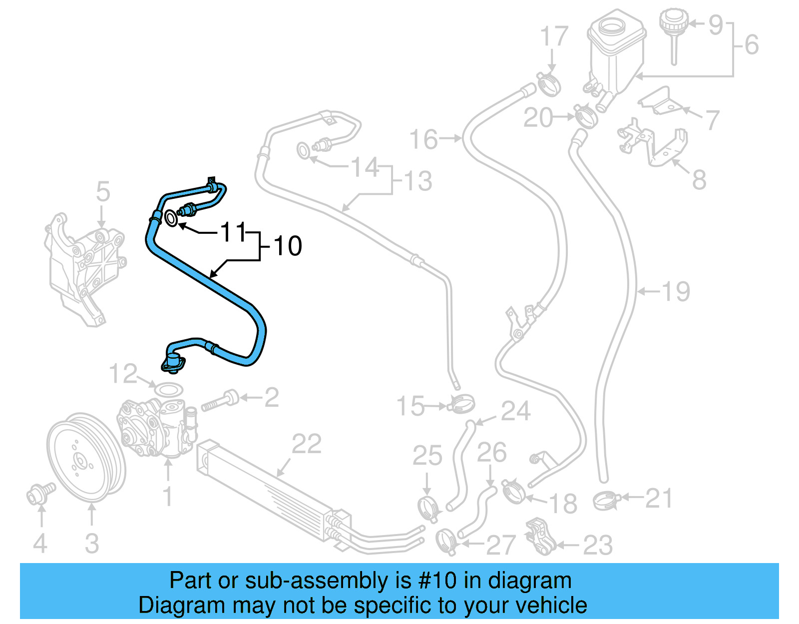 Pressure Hose 7P0-422-893-AB - View 4
