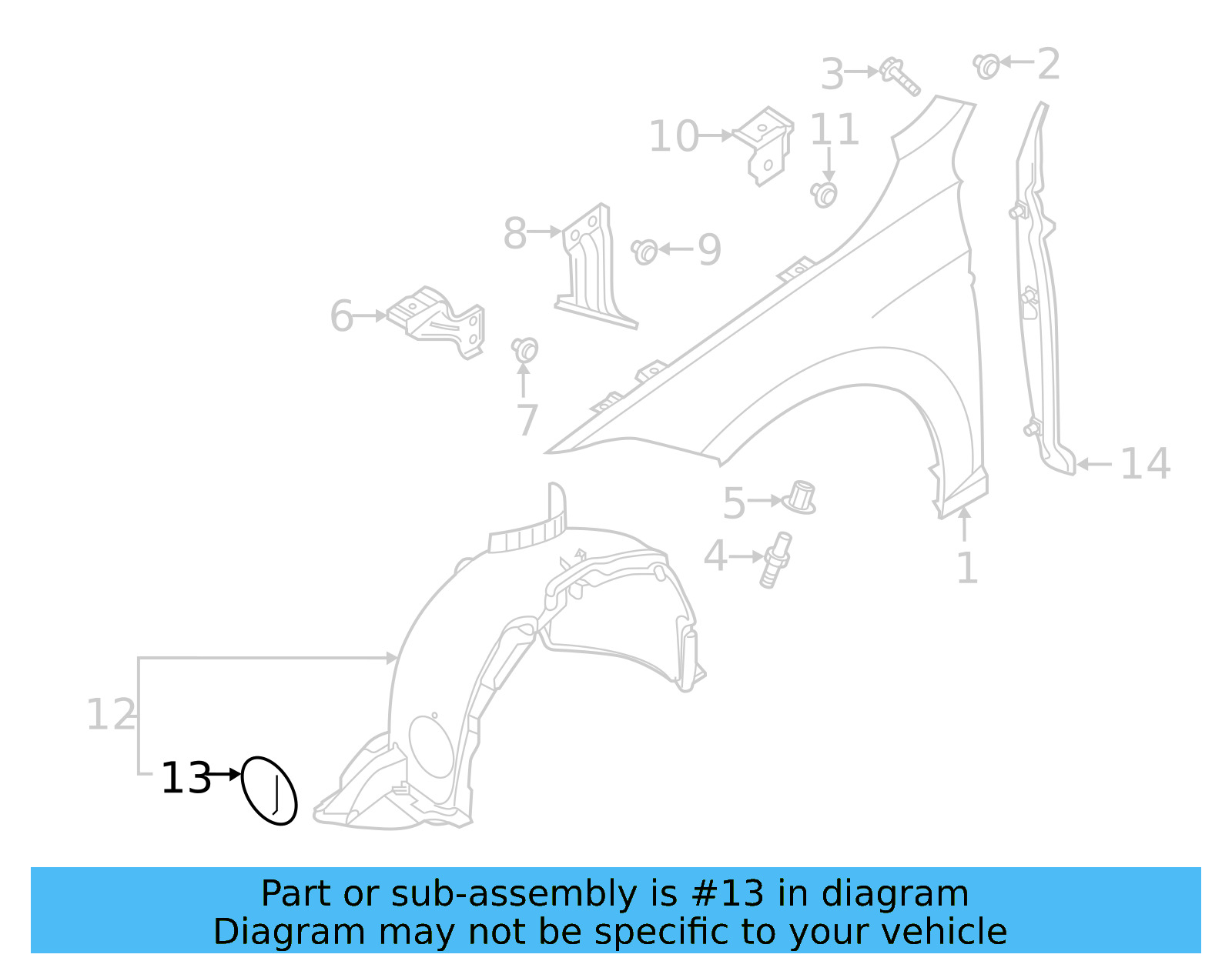Fender Liner Cover 2GA-805-413 - View 4