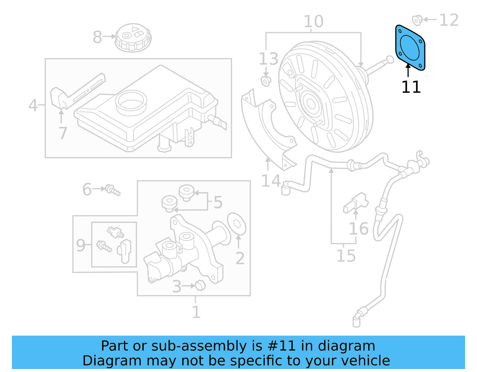 Power Brake Booster Gasket 5Q0-612-161-B - View 22