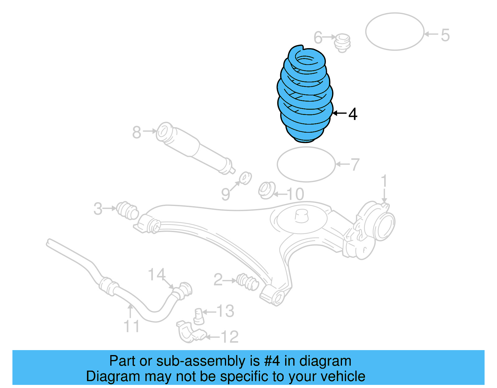 Coil Spring 701-511-105-L - View 5