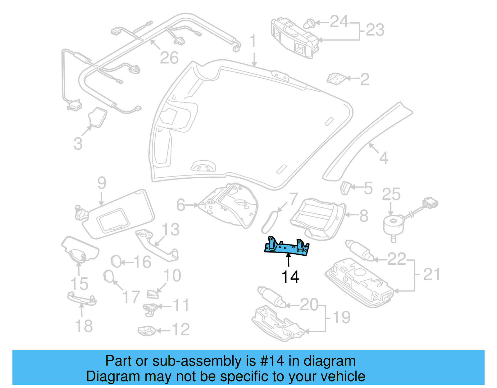 Grip Handle Bracket 1C0-867-137-A - View 2