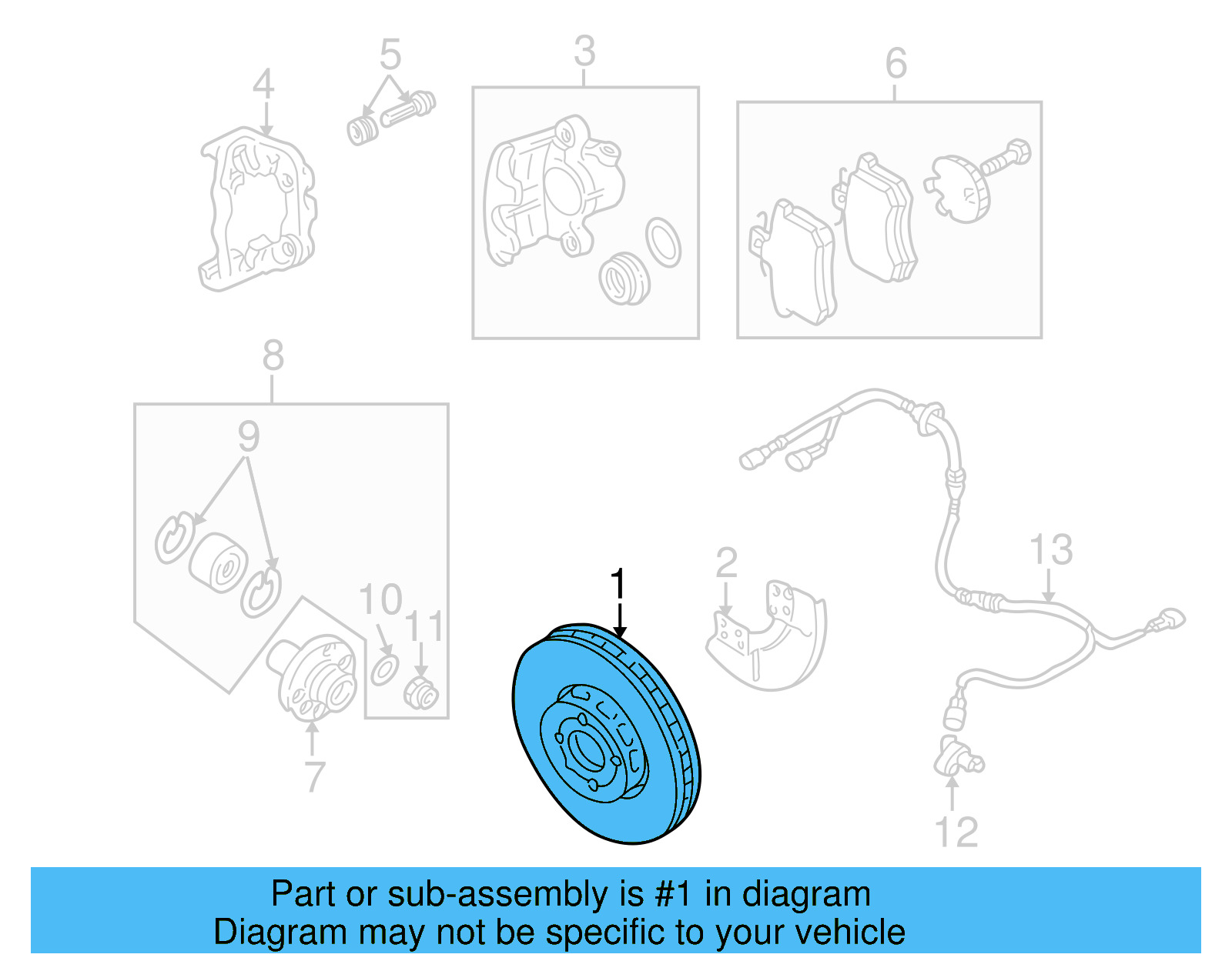 Disc Brake Rotor Front 6N0-615-301-D - View 4
