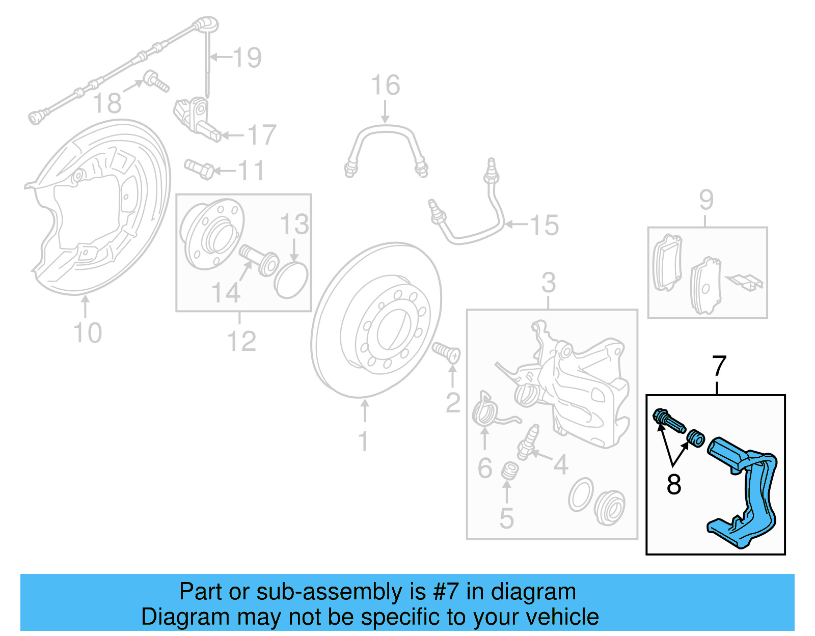 Caliper Mount 5K0-615-426-A - View 7