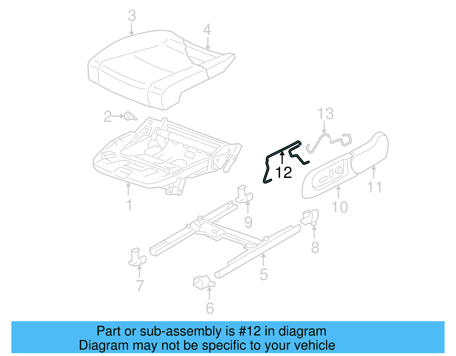 Seat Trim Panel Bracket 1K0-881-559-B - View 8