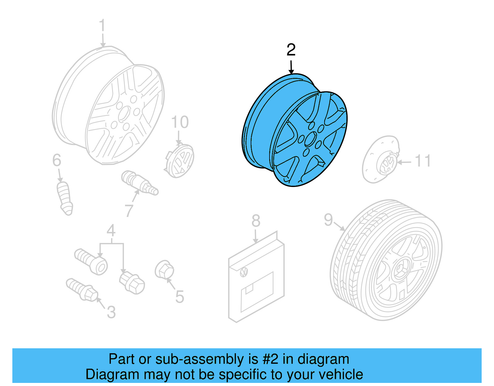 Wheel, Alloy 7L6-601-025-AA-Z31 - View 14