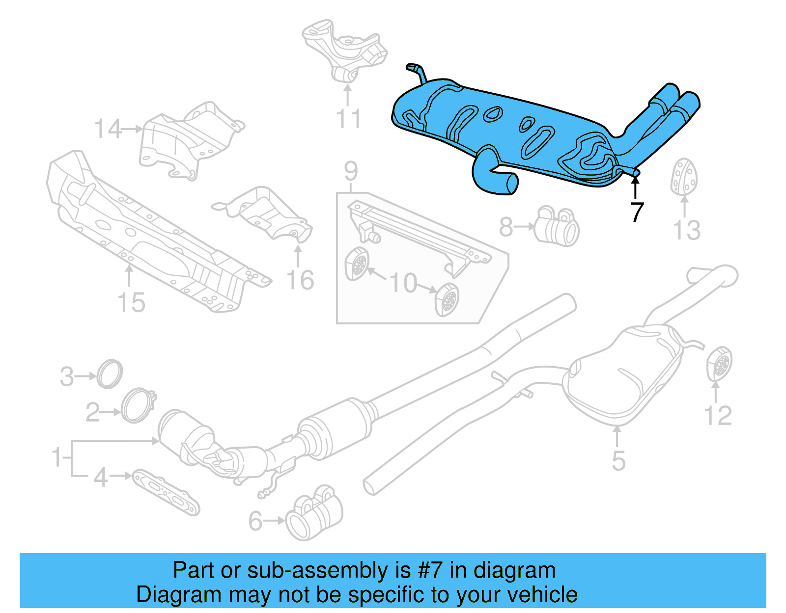 Rear Muffler 5C3-253-609-Q - View 11