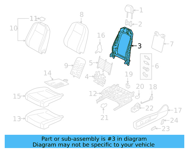 Seat Back Frame 3QF-881-046-E - View 5