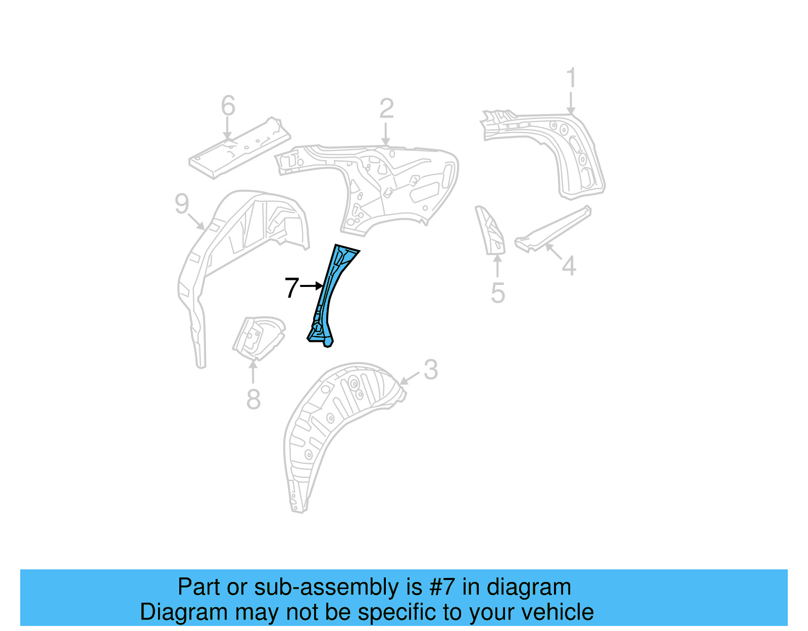 Inner Reinforced 3C5-810-421-A - View 4