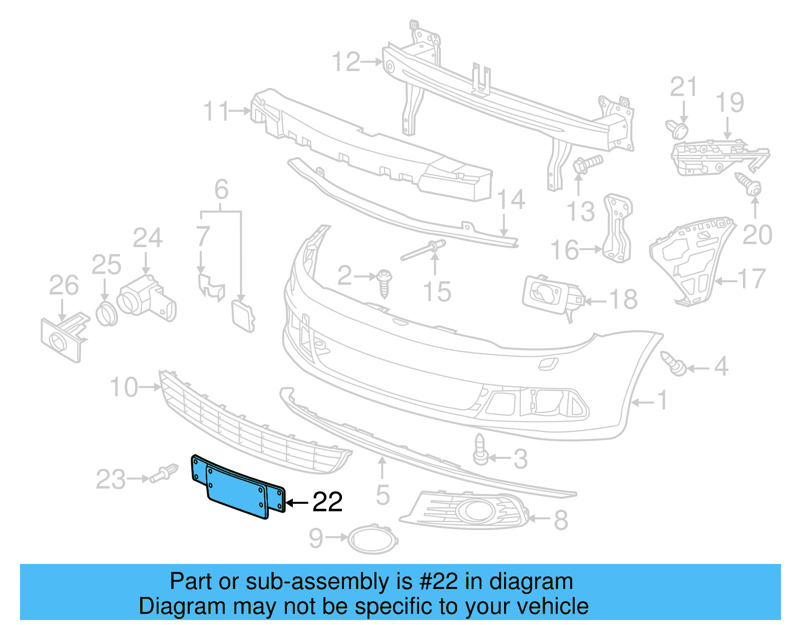 License Bracket 1Q0-807-285-E-9B9 - View 3