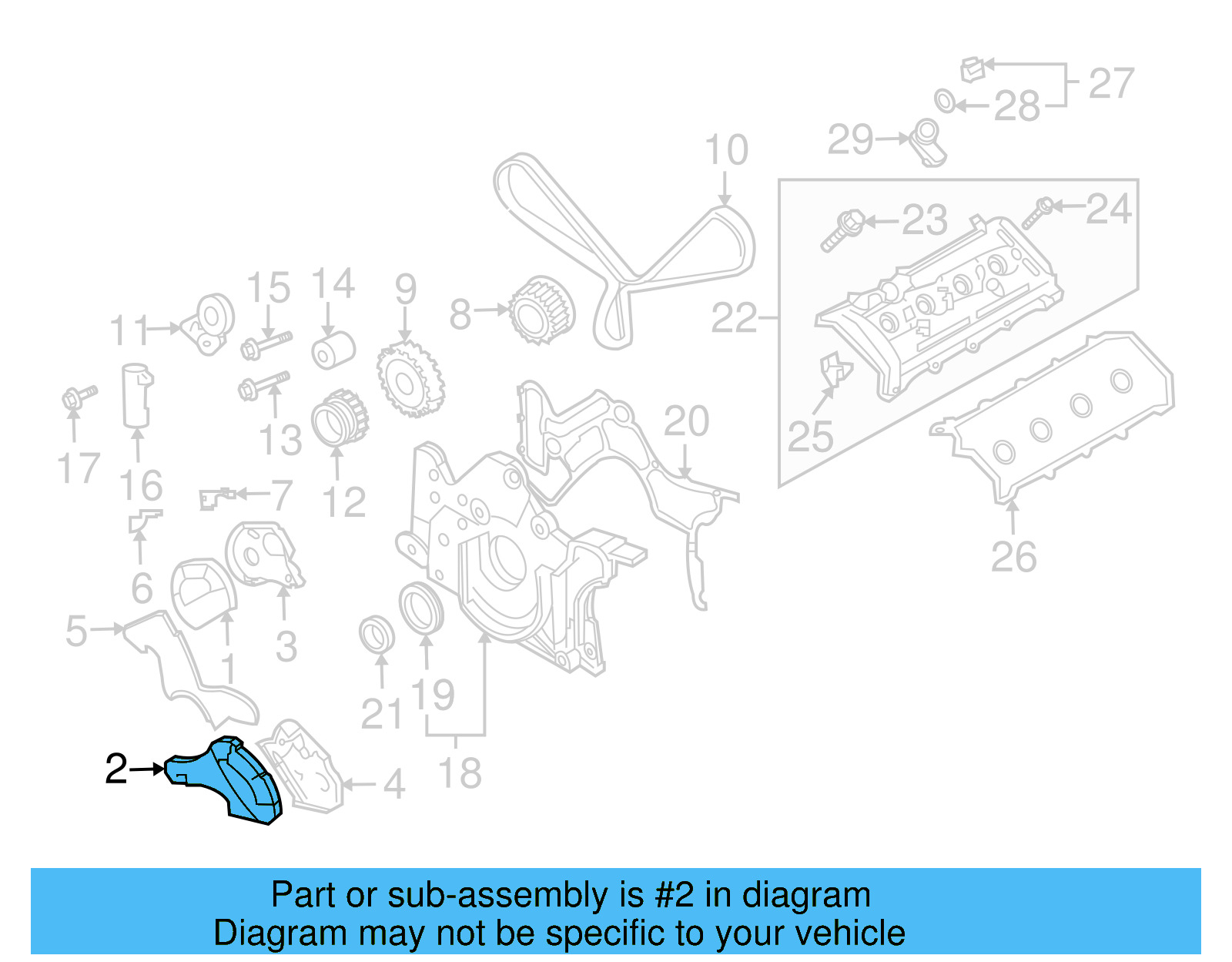 Timing Cover 077-109-107-E - View 4
