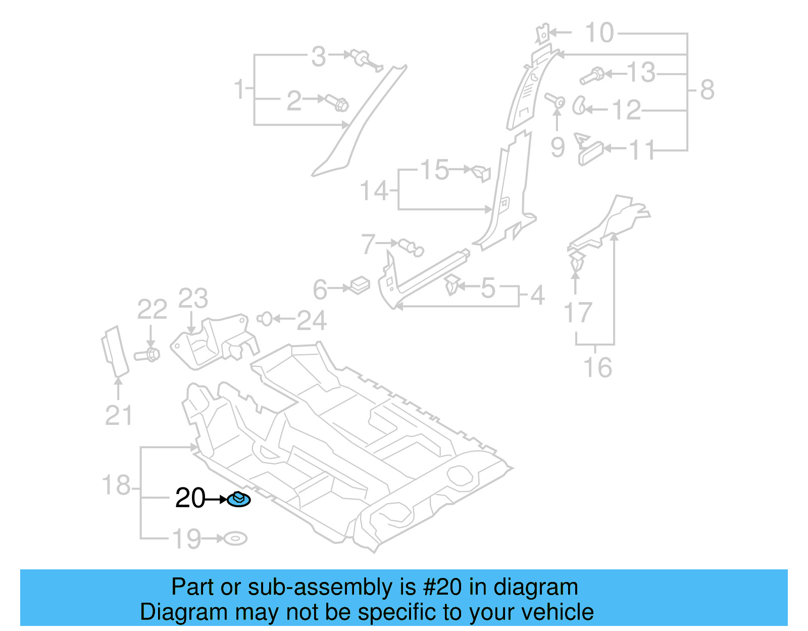 Carpet Cap 8E0-864-229-9B9 - View 6