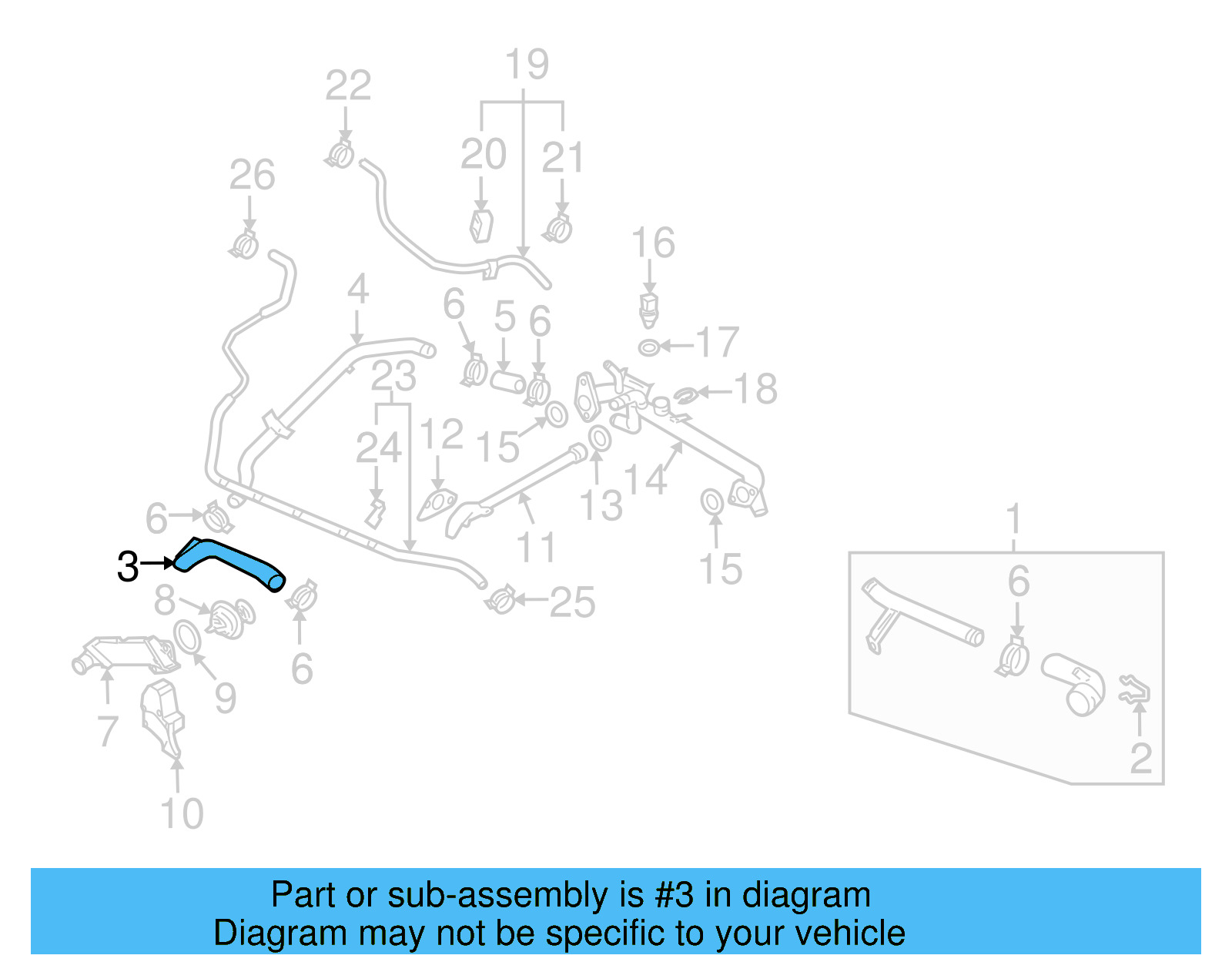 Water Hose 079-121-096-Q - View 7