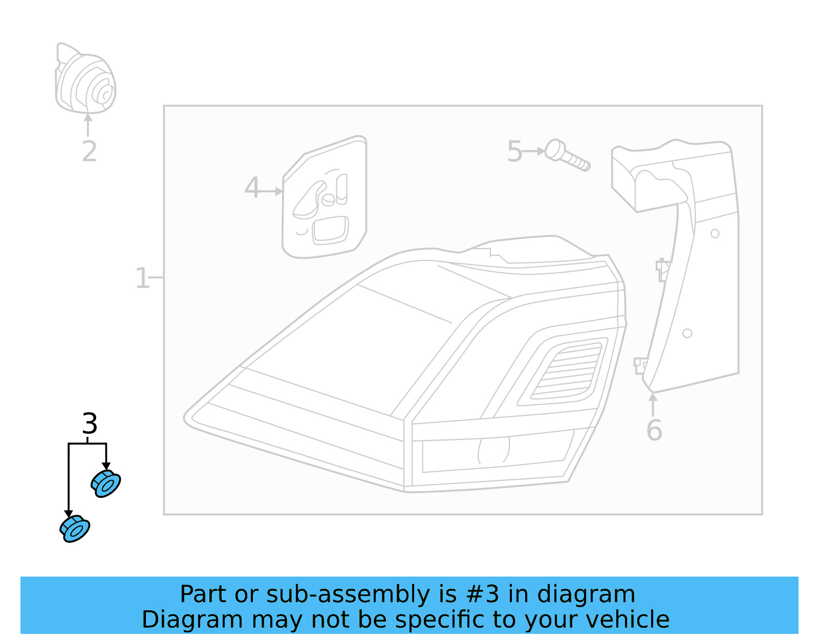 Combo Lamp Assembly Grommet 3G0-945-229 - View 14