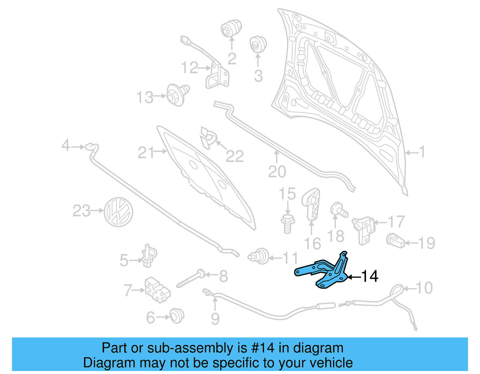 Hinge 5C5-823-301-A - View 5