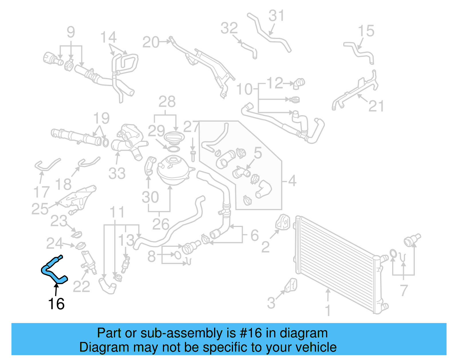 Engine Coolant Hose 1J0-121-063-E - View 5