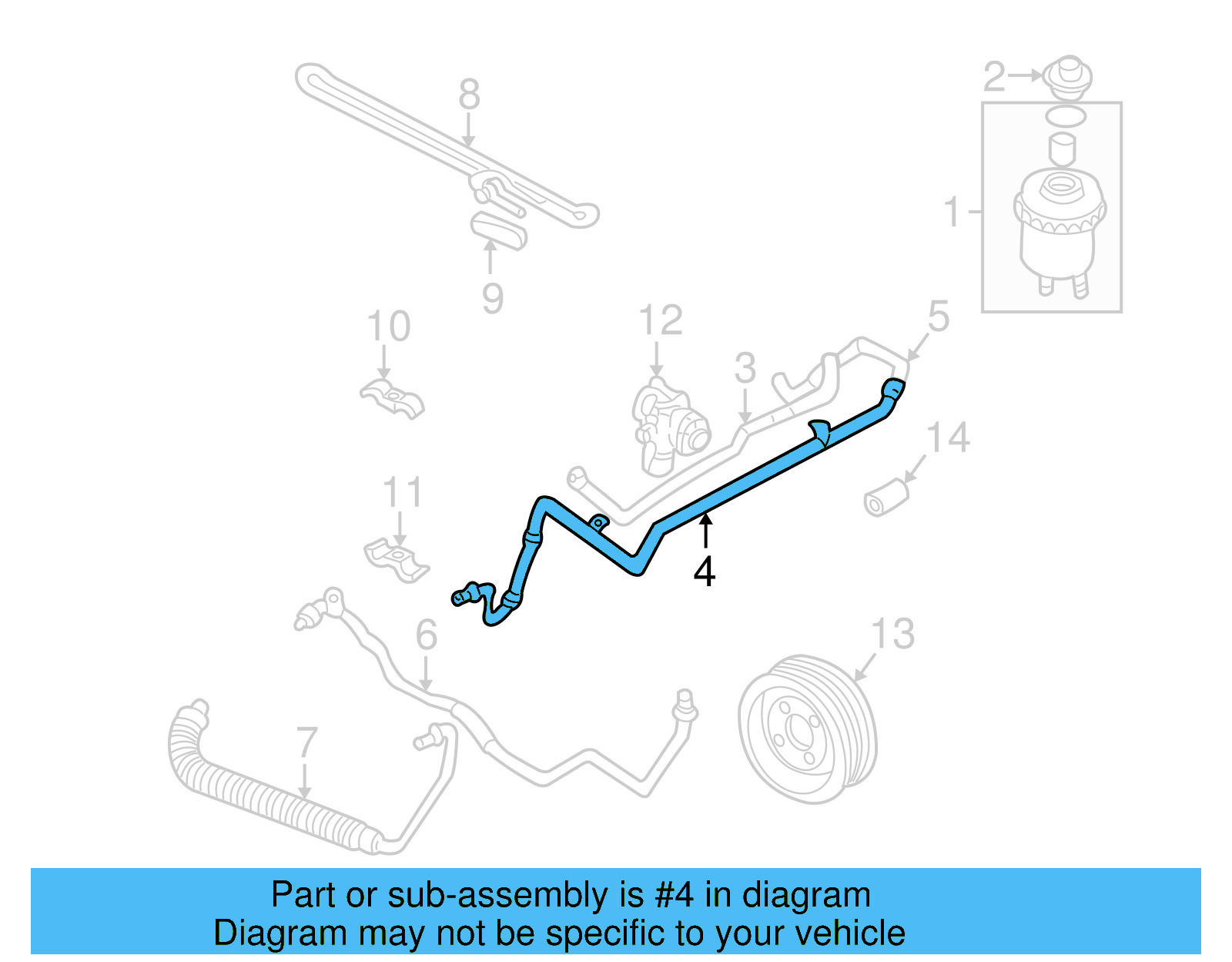 Power Steering Return Hose 7D1-422-891-C - View 3