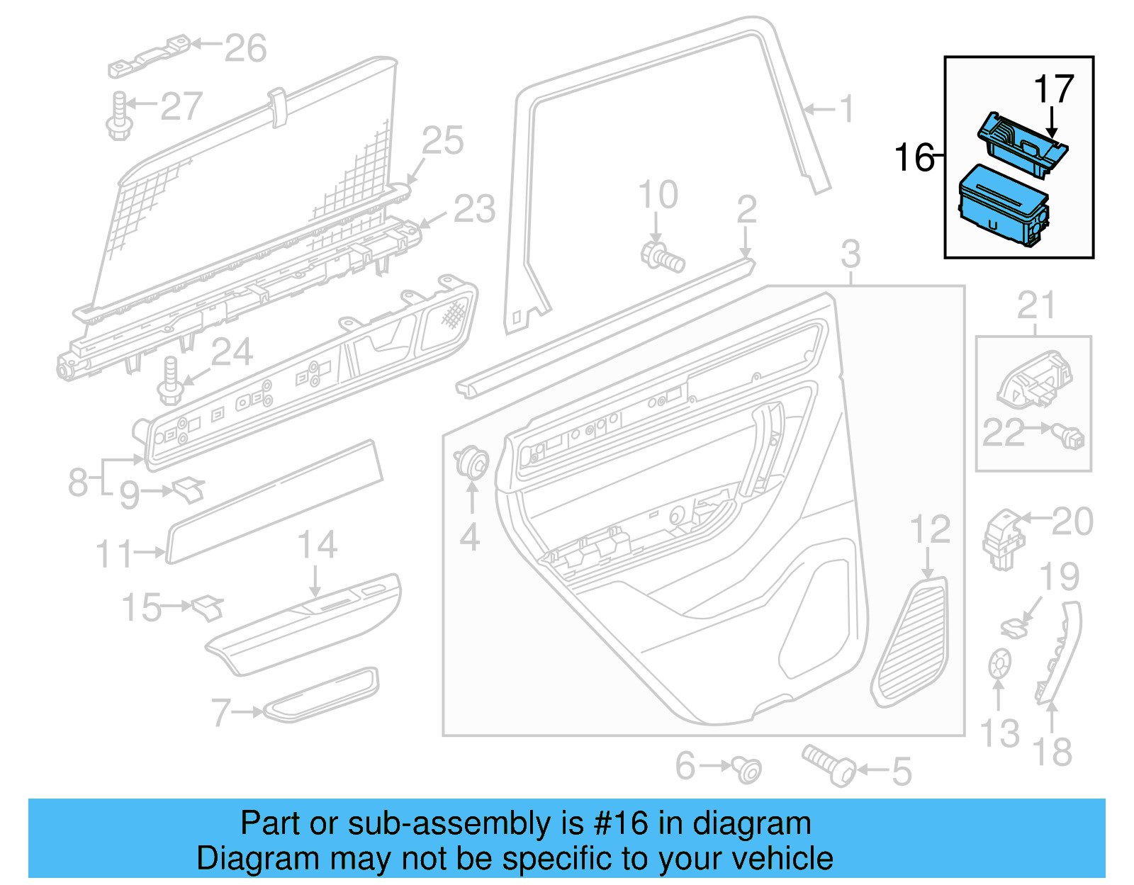 Ashtray 4G8-857-405-CP5 - View 5