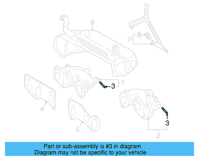 Exhaust Manifold Stud N-044-520-3 - View 22