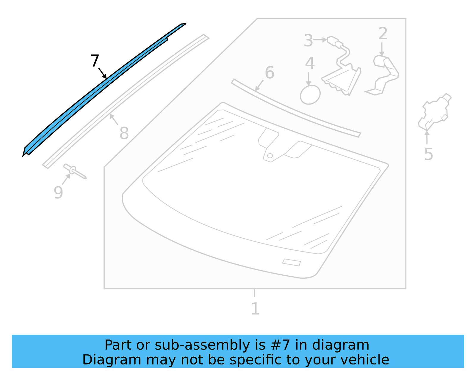 Windshield Molding 3G8-854-327-5AP - View 4