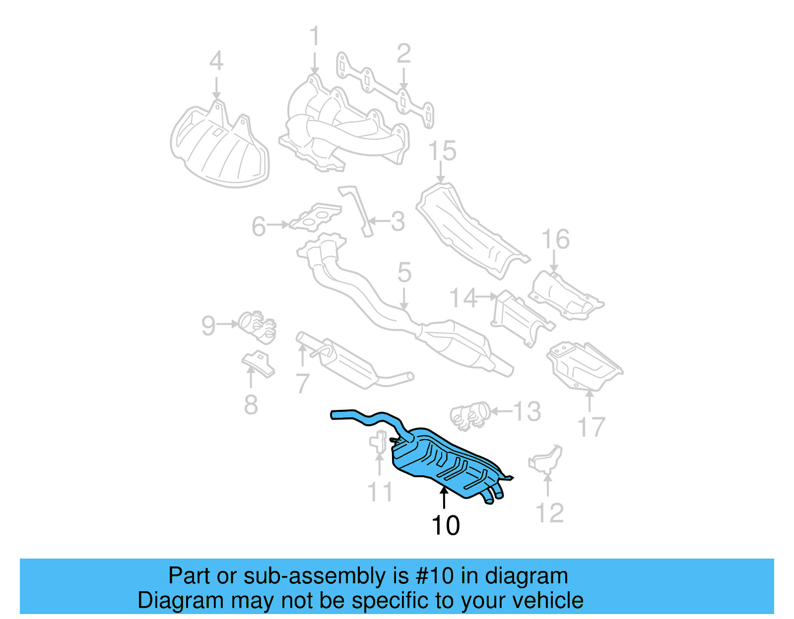 Muffler JZW-253-609-AB - View 12