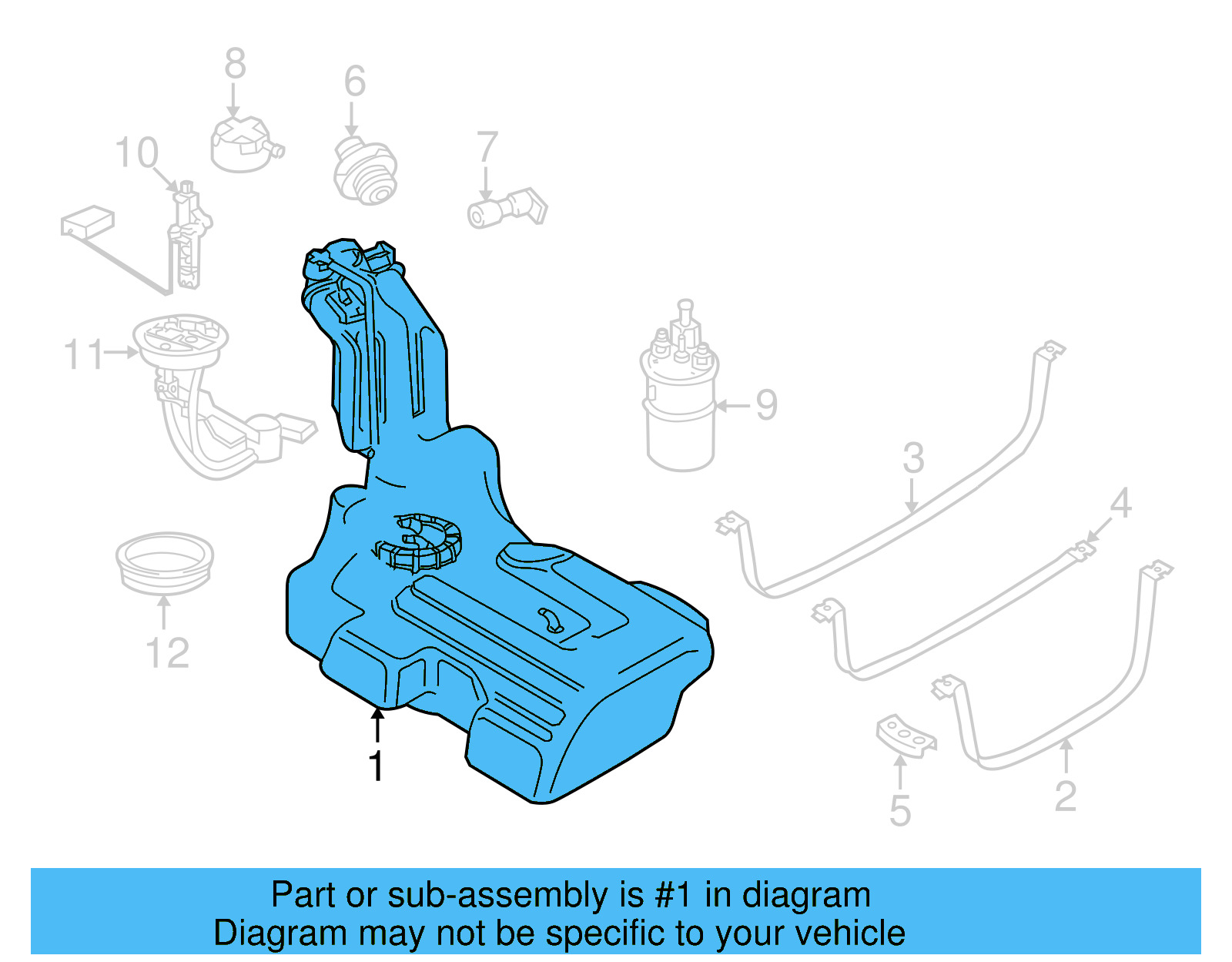 Fuel Tank 3B0-201-075-G - View 5