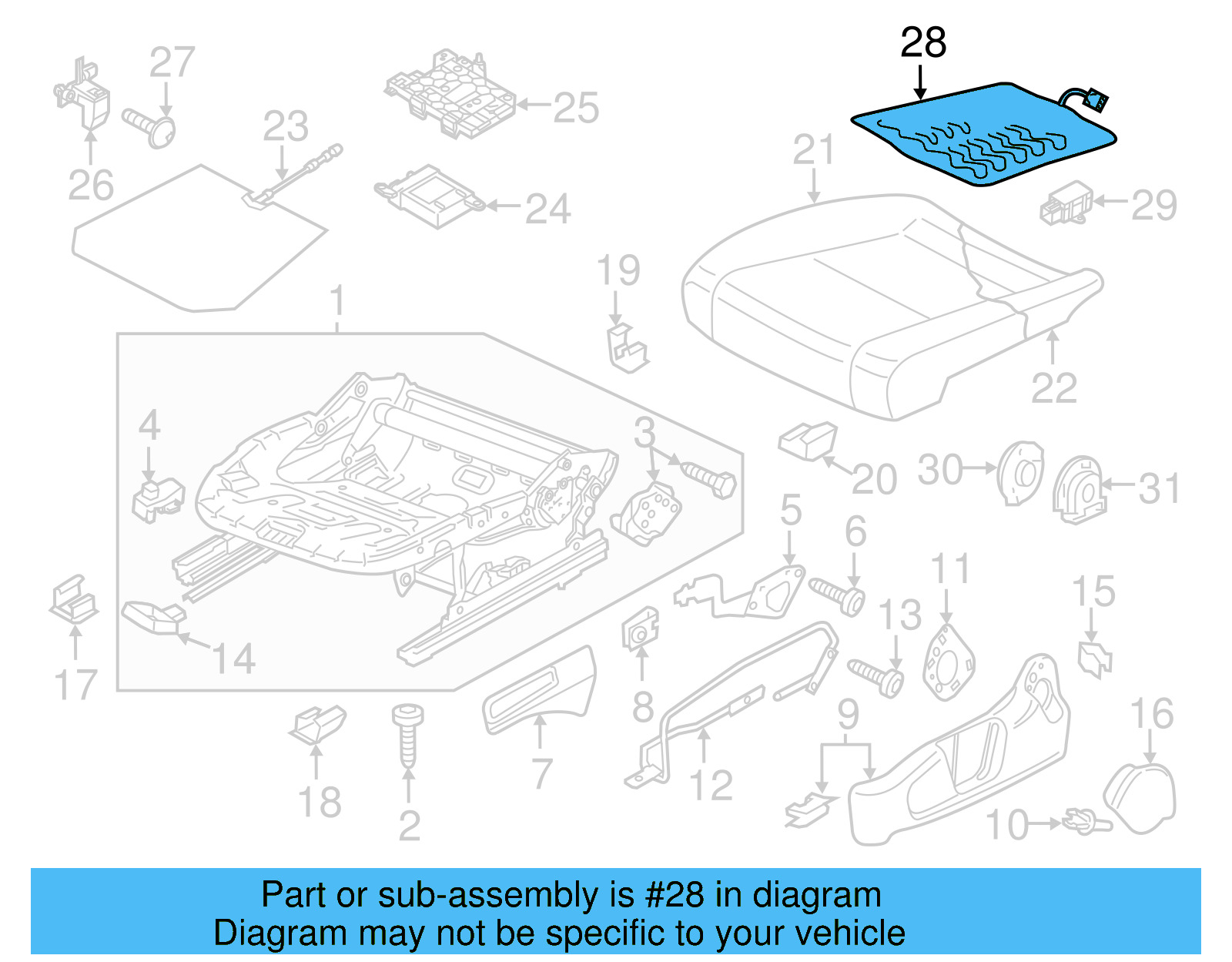 Seat Cushion Heater 561-963-556-G - View 16