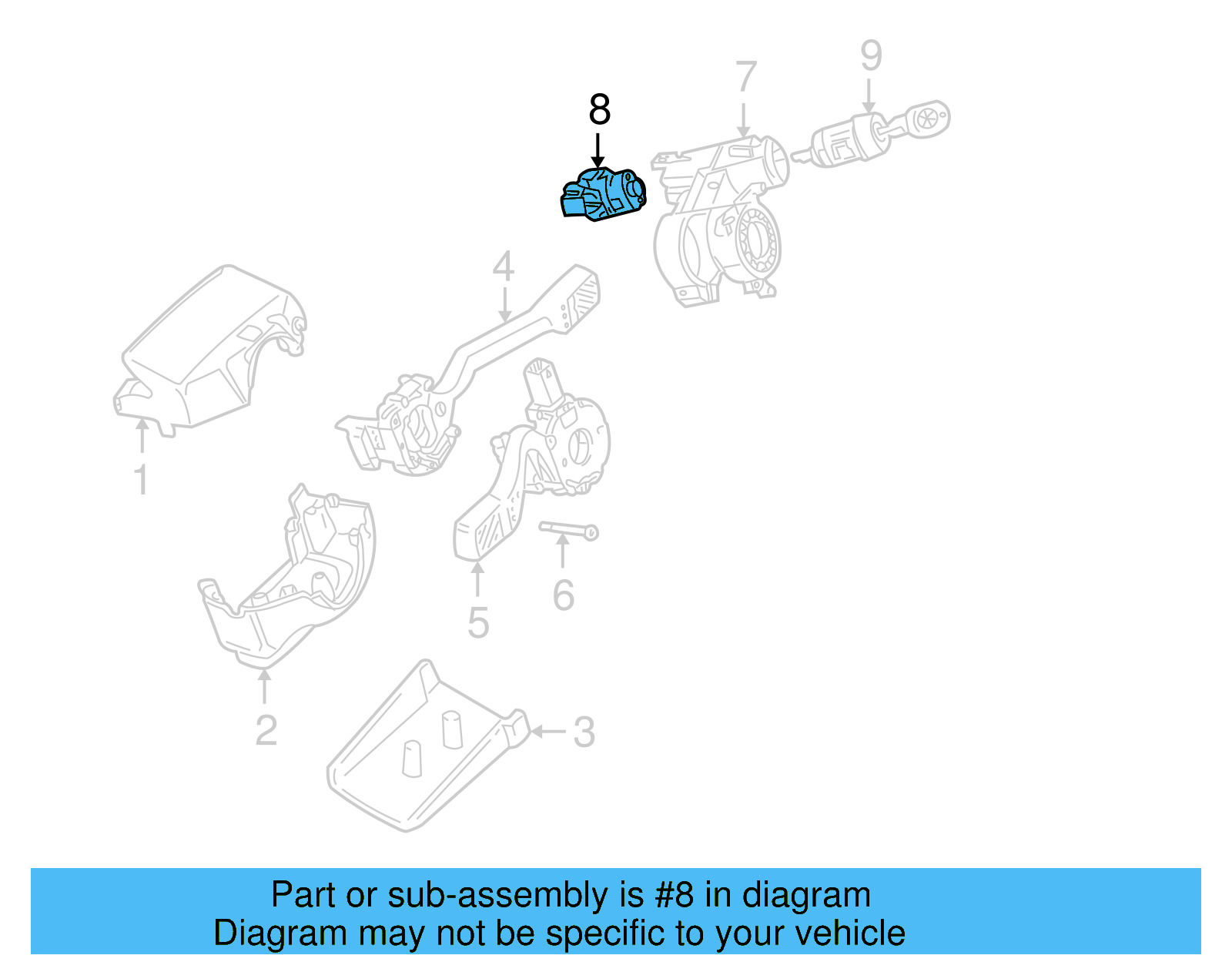 Ignition Switch 6N0-905-865 - View 10