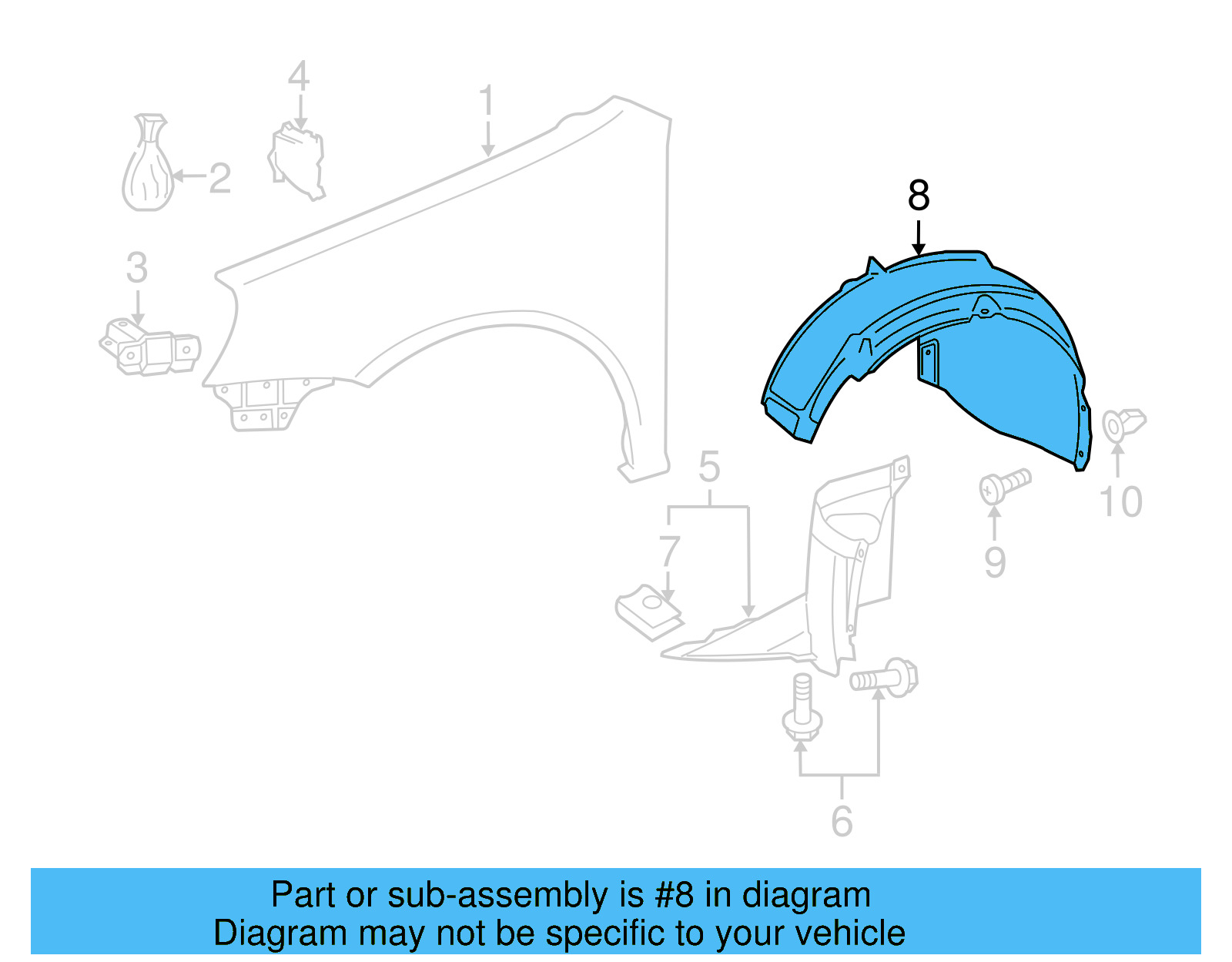 Fender Liner 5K0-805-977 - View 9