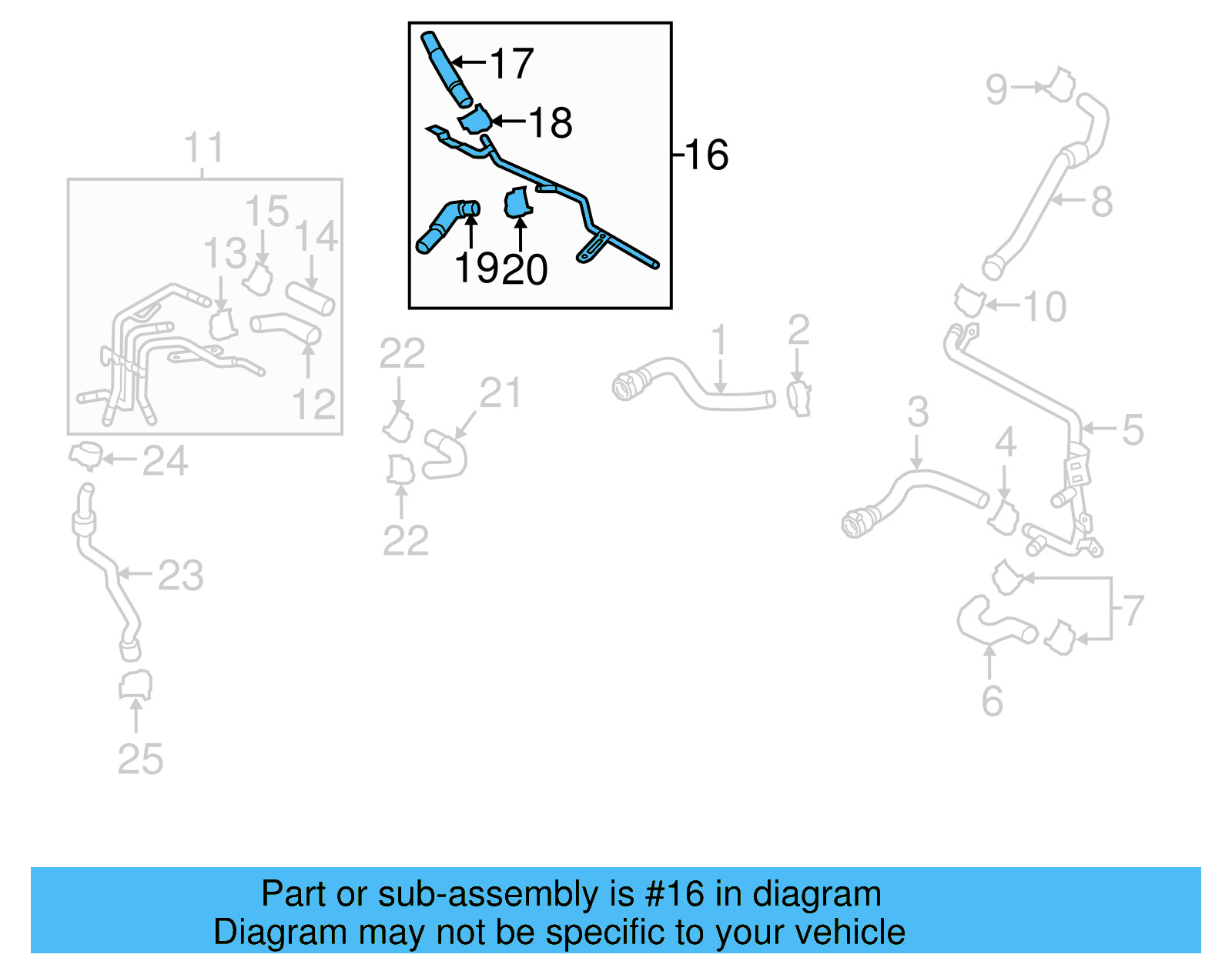 Engine Coolant Hose 5Q0-122-058-G - View 19