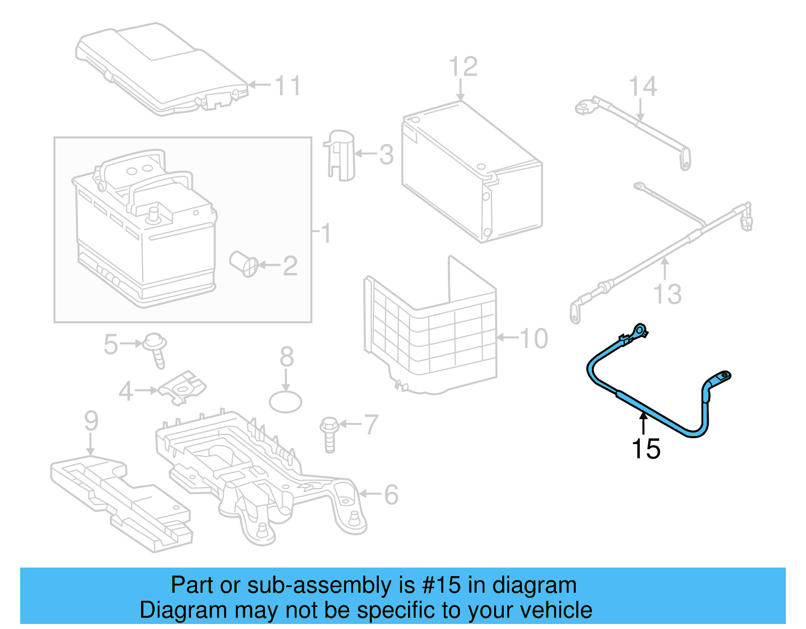 Ground Cable 5N0-971-250-N - View 3