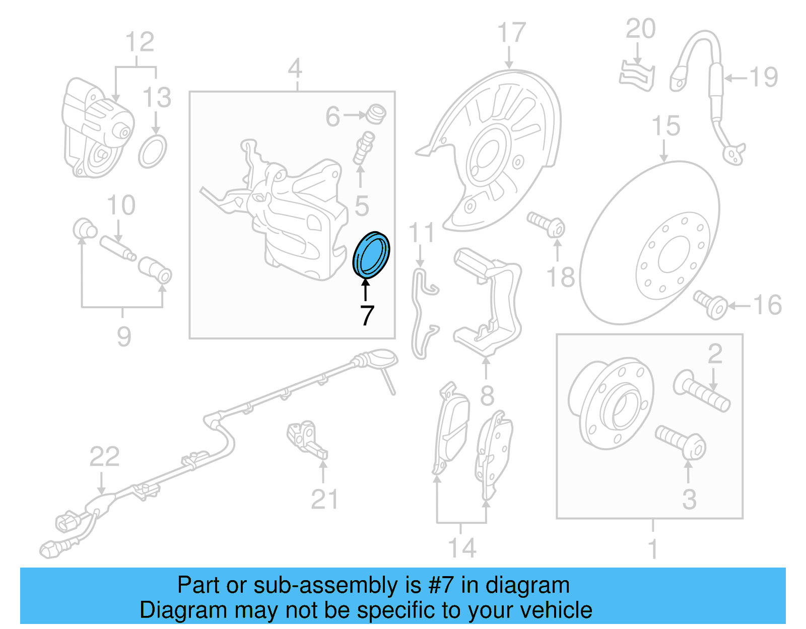 Caliper Seal Kit 8V0-698-671-A - View 9