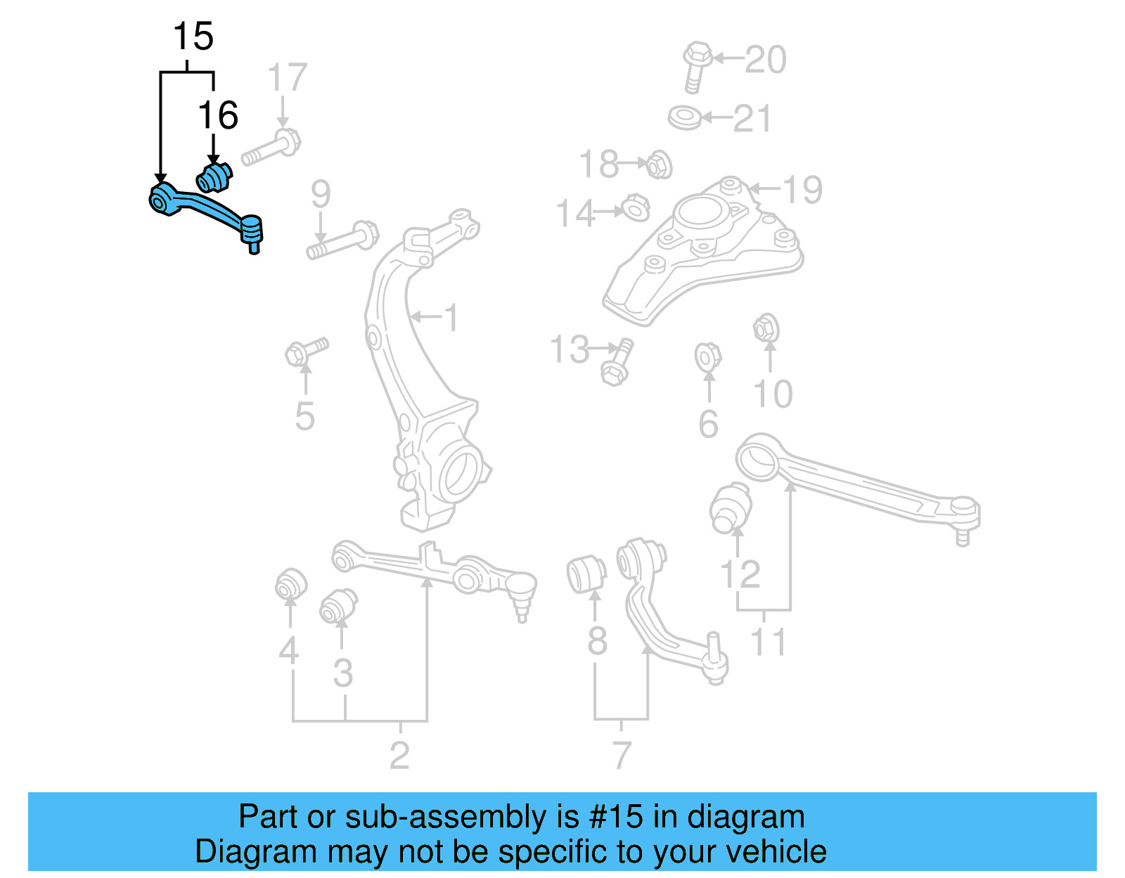 Rear Upper Control Arm 4E0-407-509-E - View 4