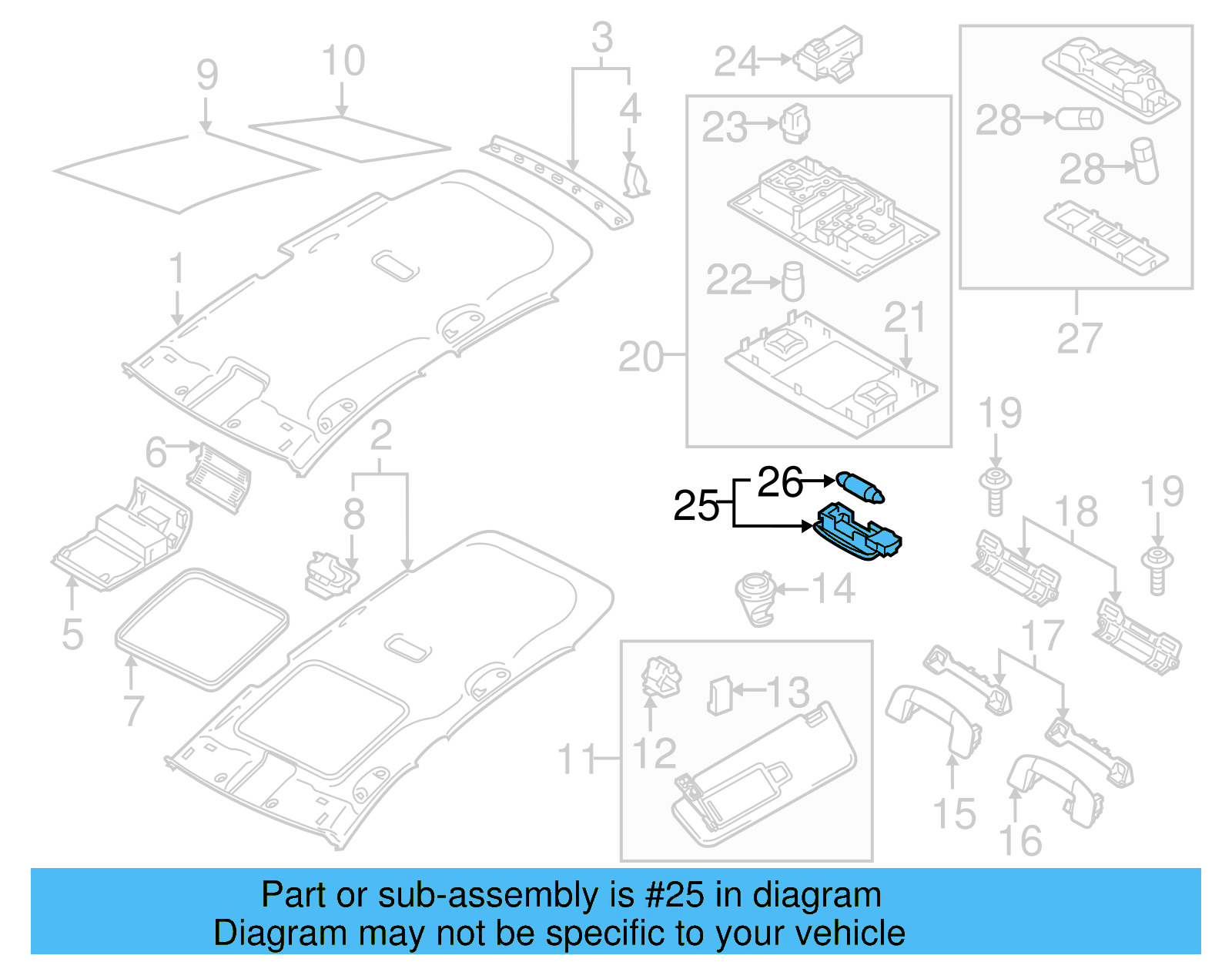 Visor Lamp 5F0-947-109-C-82V - View 27