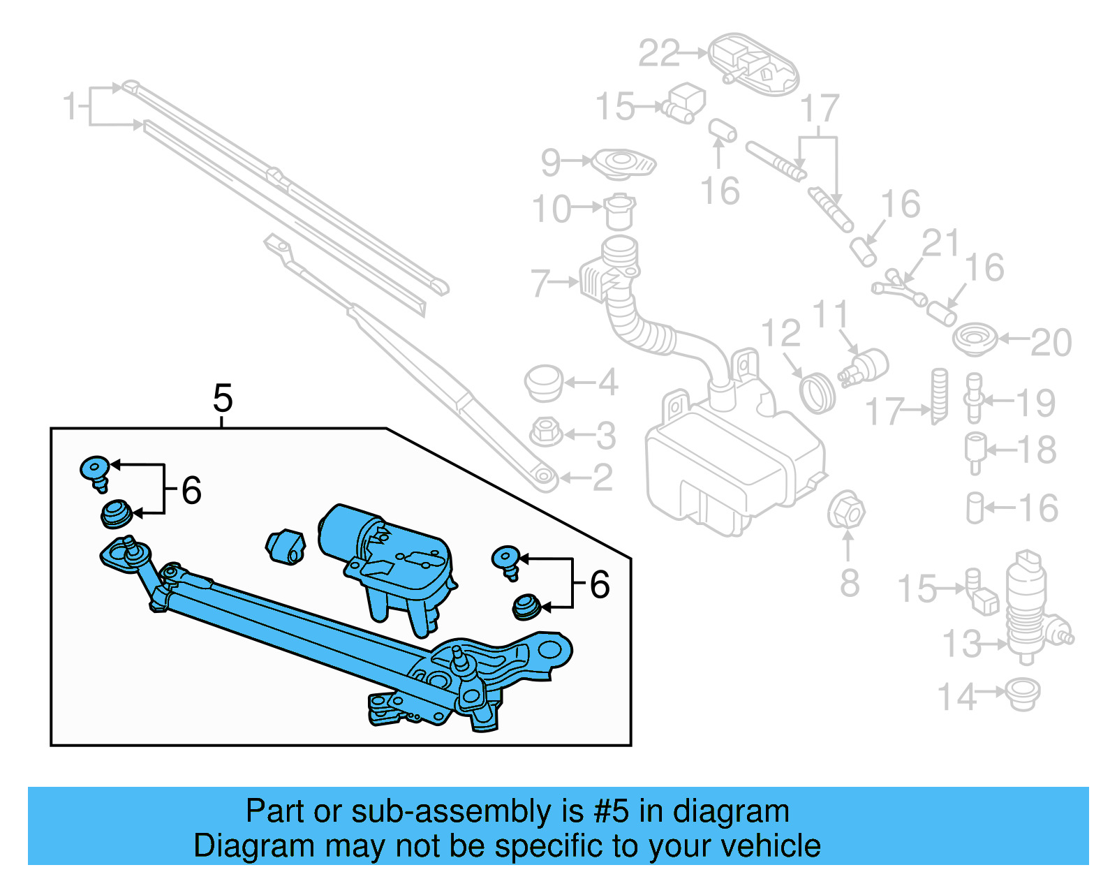 Motor & Linkage 5GM-955-023-A - View 10