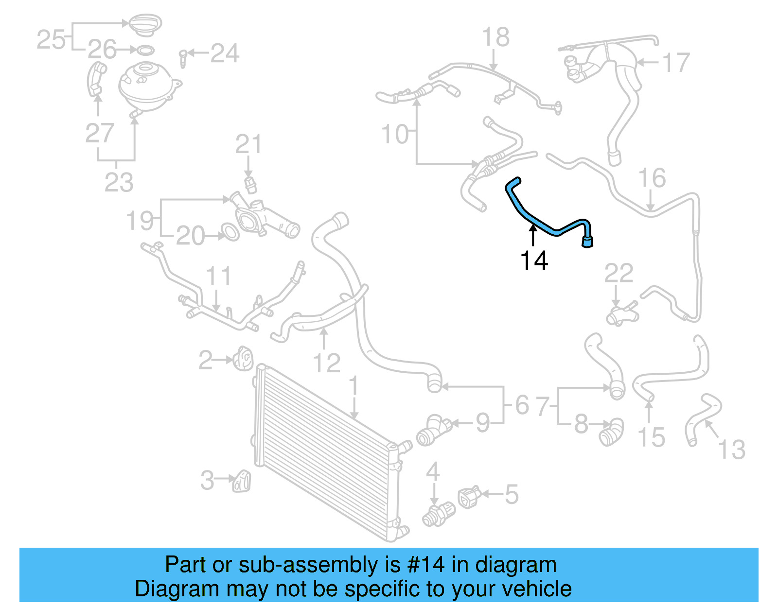 Engine Coolant Hose 1J0-121-096-BS - View 9