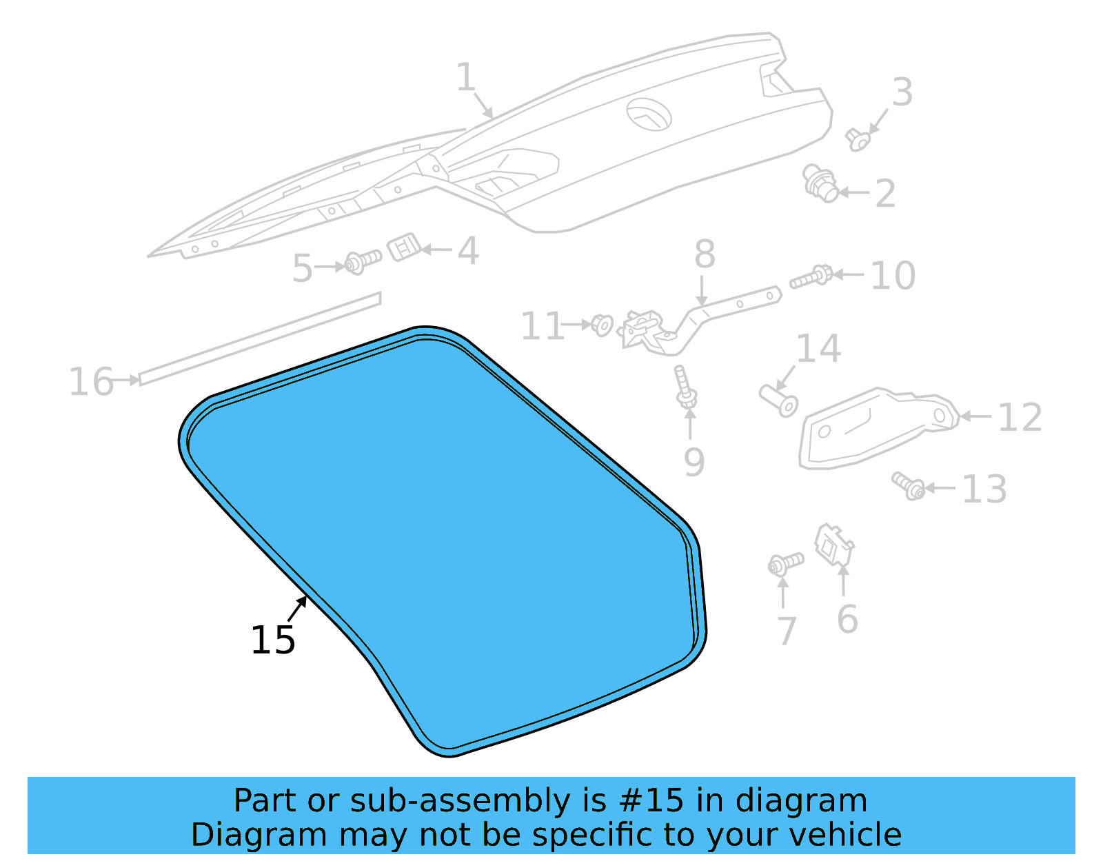 Weatherstrip 3G8-827-705-A-5AP - View 4