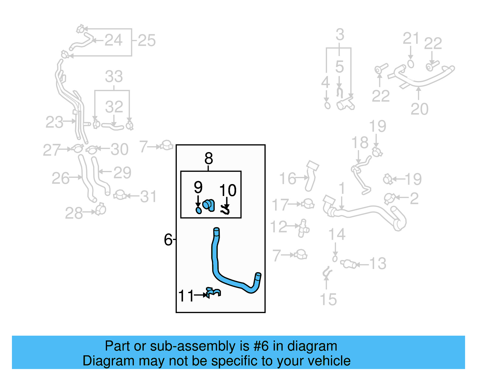Lower Hose 5N0-121-051-M - View 7