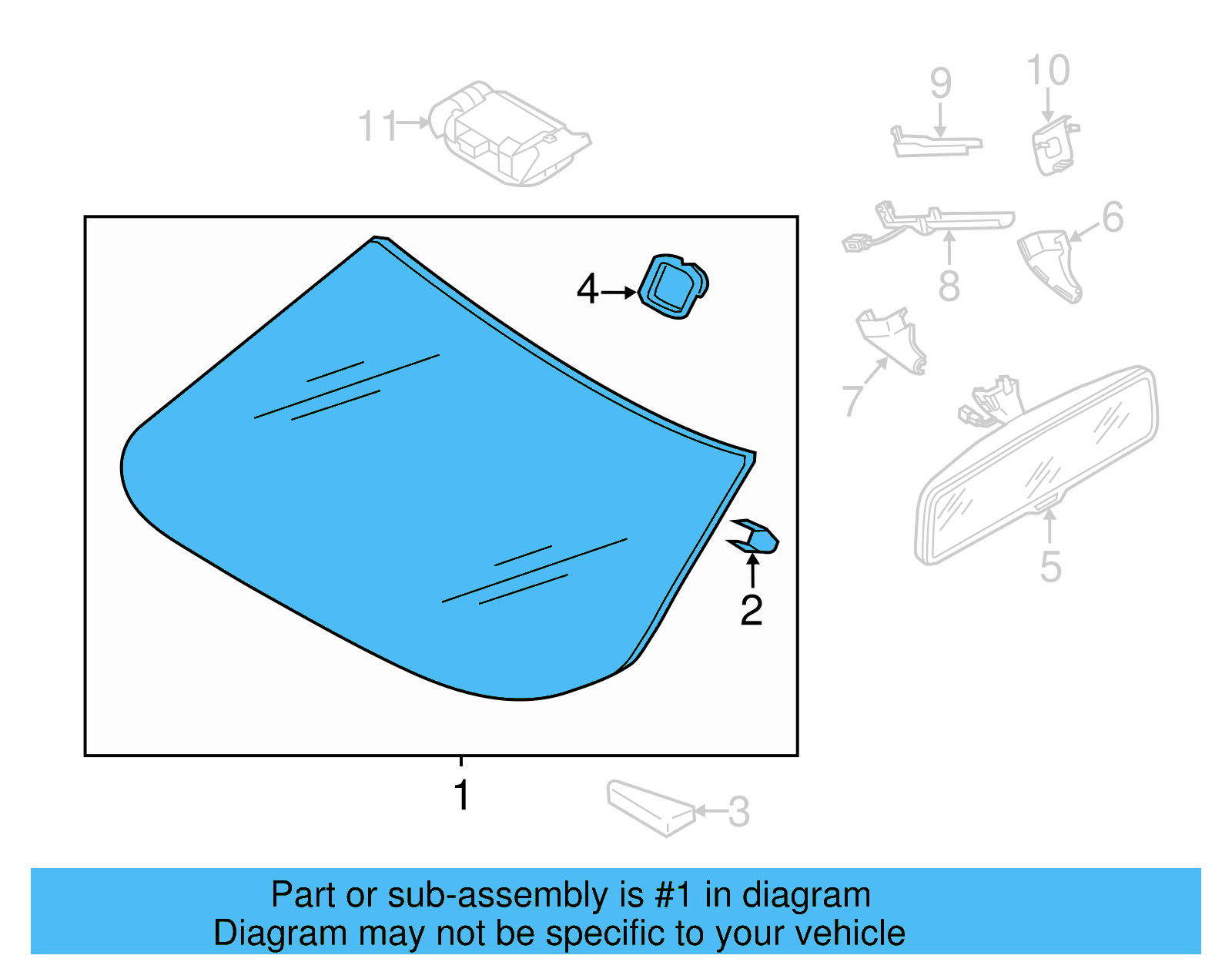 Windshield 561-845-011-F-NVB - View 5